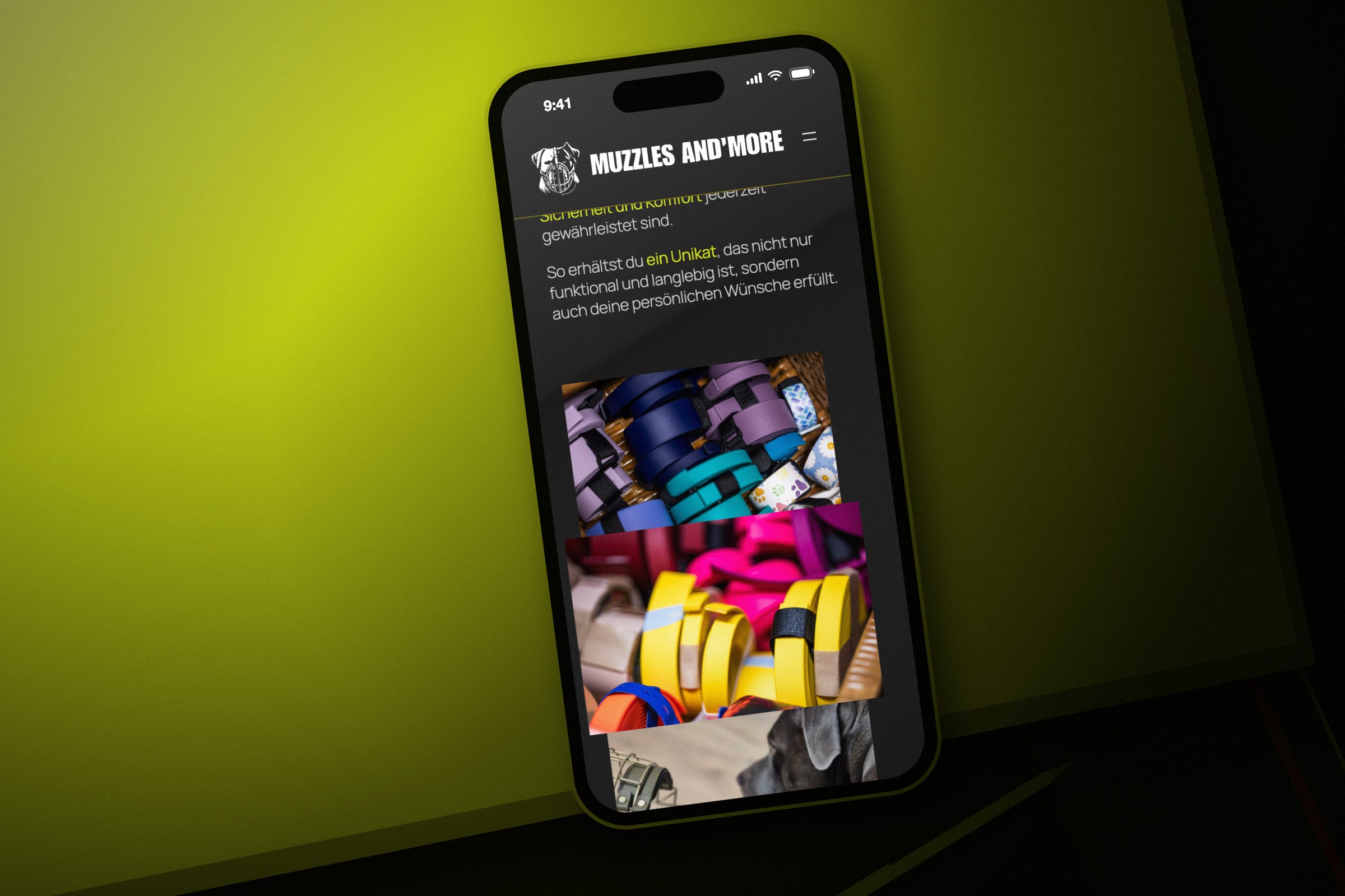 Website Mobil – Muzzles and More